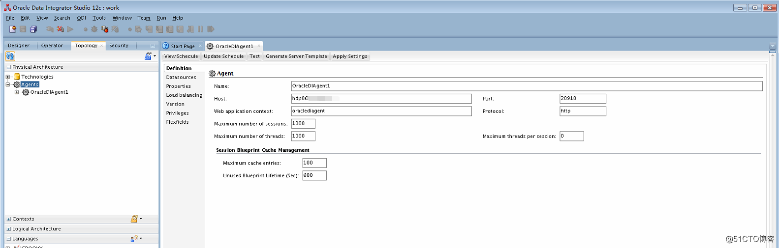 Oracle Data Integrator之代理创建