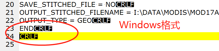 Windows换行符格式