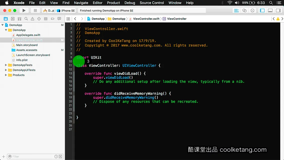 互动教程 for Xcode9 & Swift4-酷课堂
