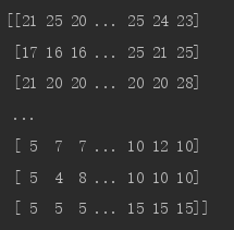 image_shrinkl矩阵输出