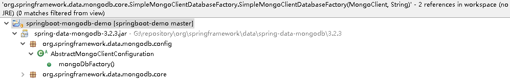 调用SimpleMongoClientDatabaseFactory构造函数的地方