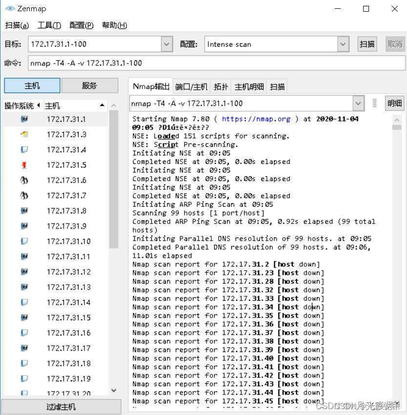 端口扫描工具Zenmap使用方法插图9 端口扫描工具Zenmap使用方法