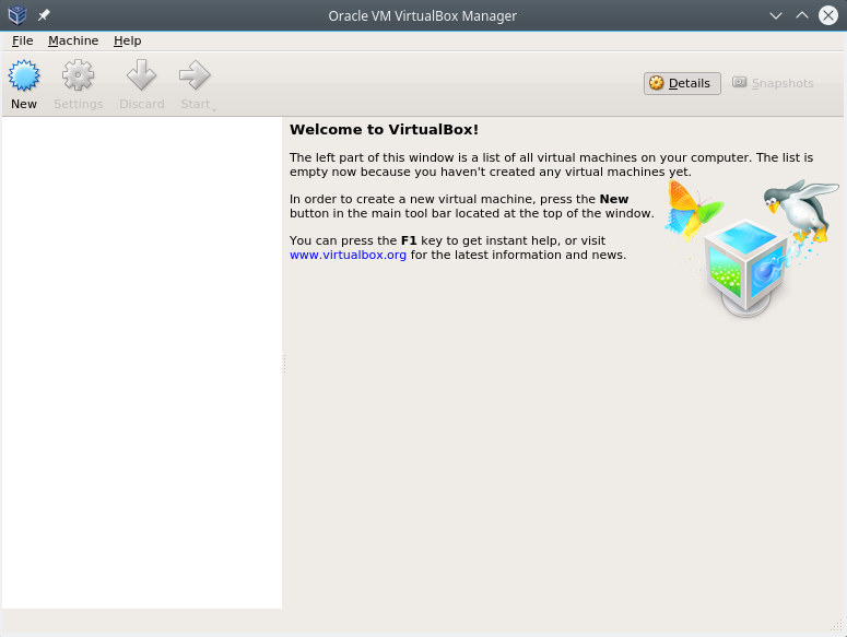 Start Virtualbox