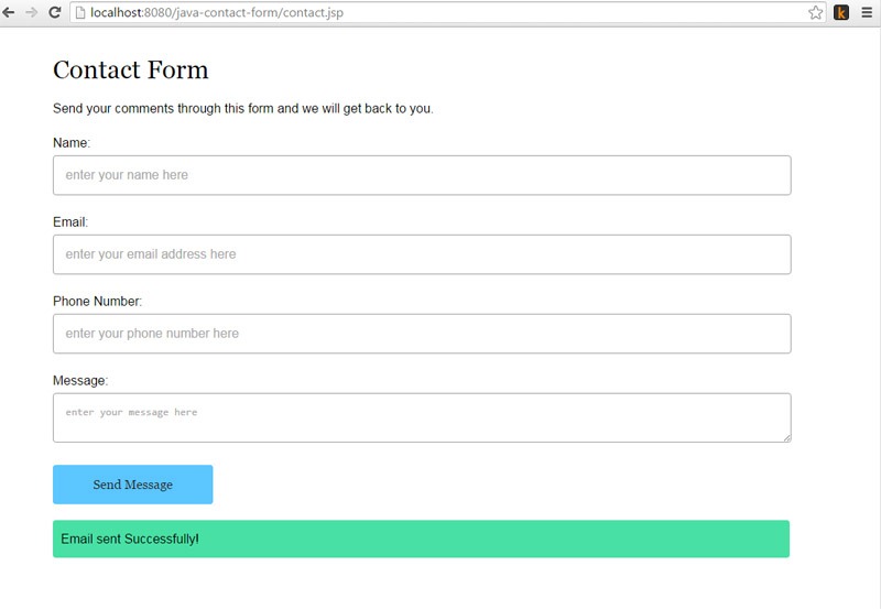 Java-contact-form