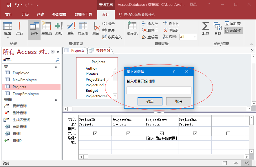 Access参数查询