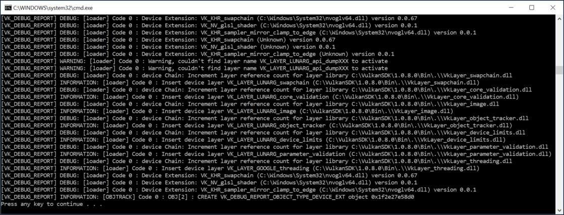 第 4 章. Vulkan 中的调试