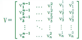 范德蒙矩阵