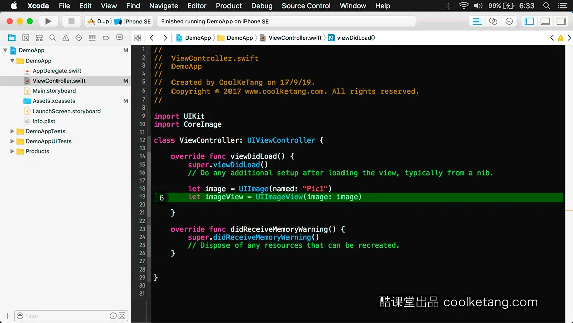 互动教程 for Xcode9 & Swift4-酷课堂