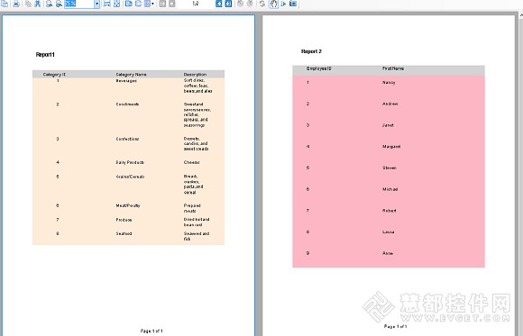 使用报表开发工具ActiveReports合并多个报表