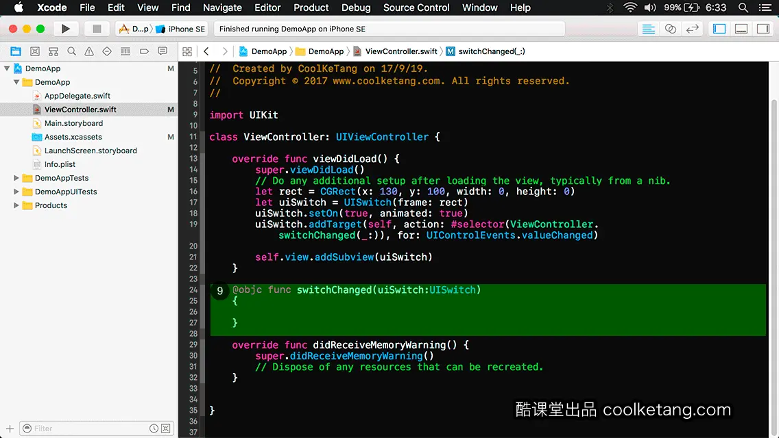 互动教程 for Xcode9 & Swift4-酷课堂