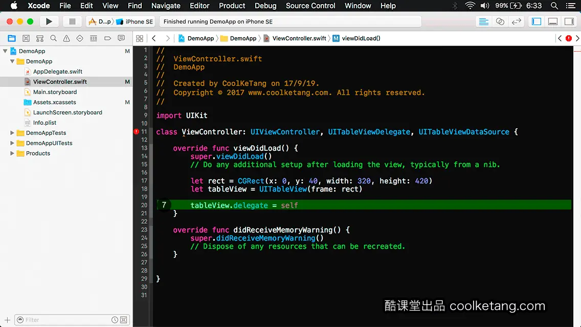 互动教程 for Xcode9 & Swift4-酷课堂