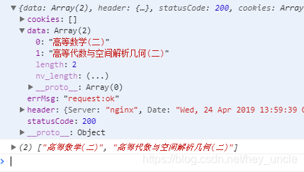 请求到的内容