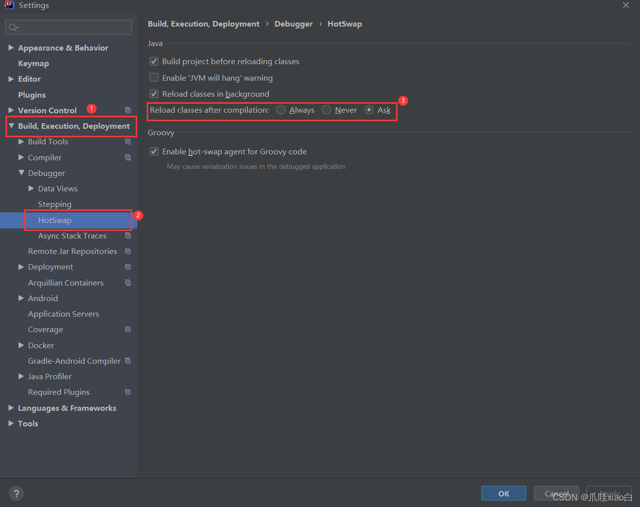 【idea中的debug模式，修改了java类，将Reload Changed Classes for ***弹框给关闭了，如何恢复】-CSDN博客