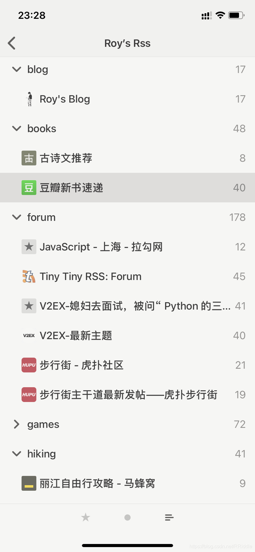 我的部分订阅内容