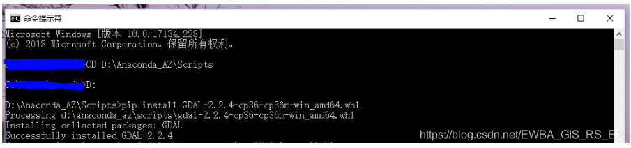 pip install GDAL