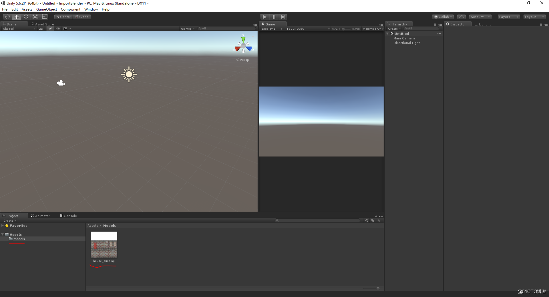 blender 带贴图与颜色材质的模型，导入到Unity中