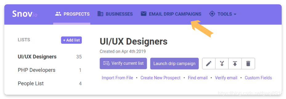 Snovio营销自动化
