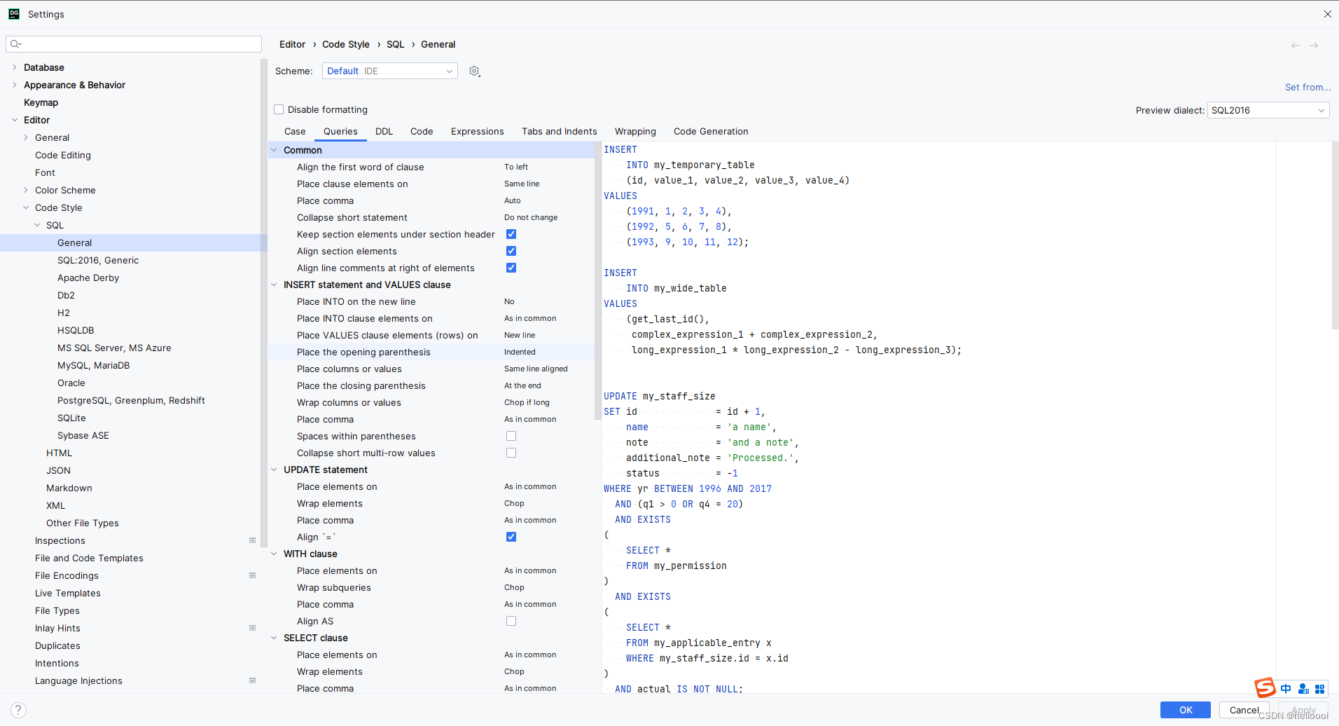 4. DataGrip 中 SQL 的格式化格式_datagrip 格式化sql-CSDN博客