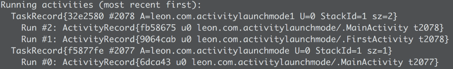 SingleTask案例2-第一次通过FirstActivity启动MainActivity