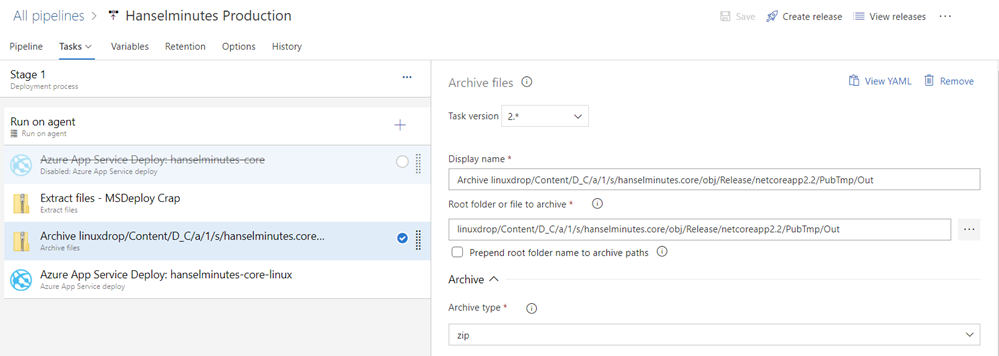 azure devops_使用Azure DevOps将MSDeploy打包的Web应用程序部署到Linux Azure App ...