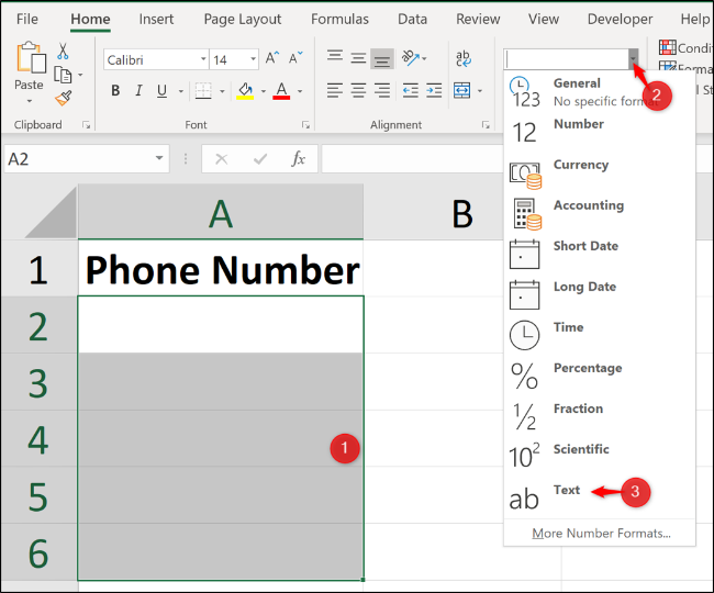 Format a range as text in advance