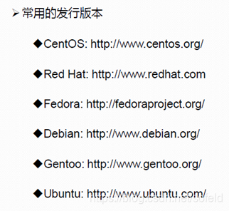 目前市面上较知名的发行版有：Ubuntu、RedHat、CentOS、Debian、Fedora、SuSE、OpenSUSE、Arch Linux、SolusOS 等。
