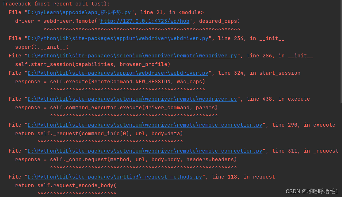 解决:python+appium报错ValueError: Timeout value connect was <...>, but it ...