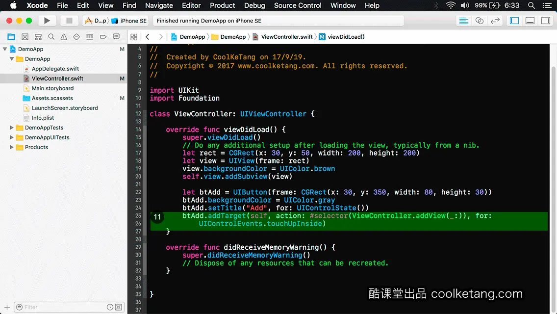 互动教程 for Xcode9 & Swift4-酷课堂