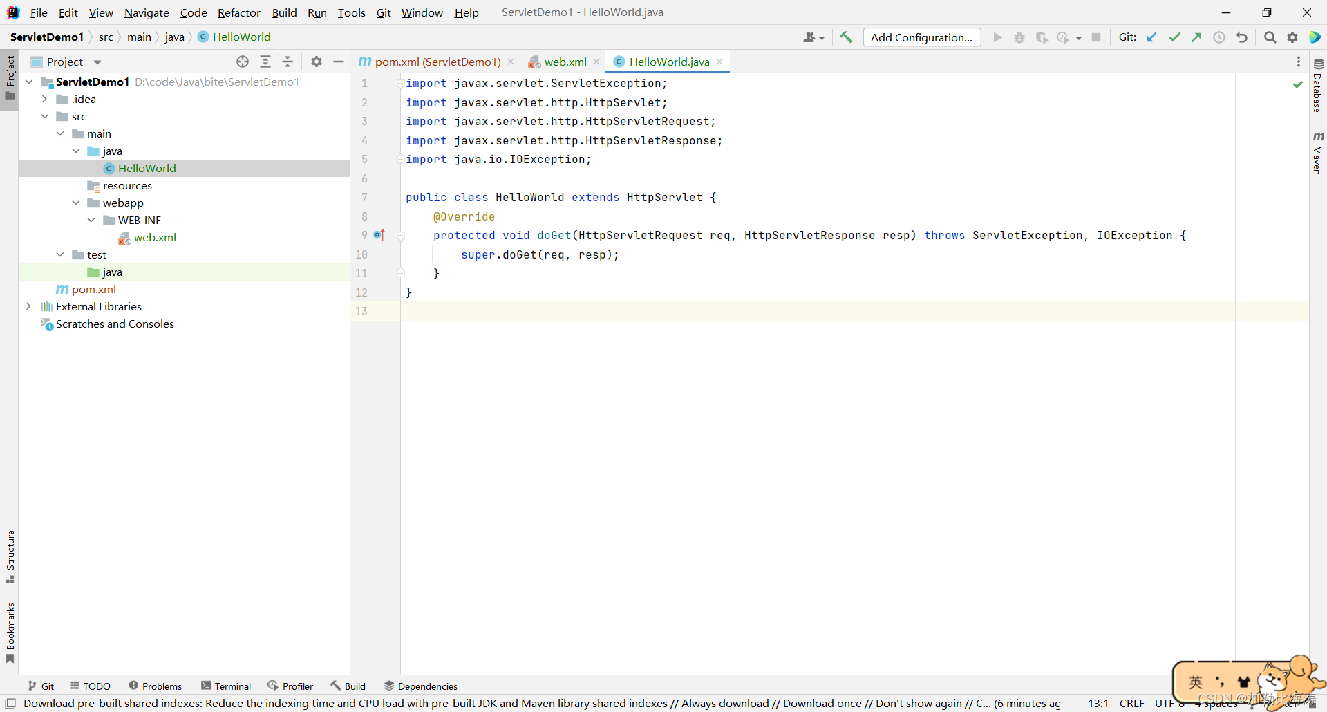 Java Web 实战 21 - 用 Servlet 实现一个Hello World_servlet实战-CSDN博客