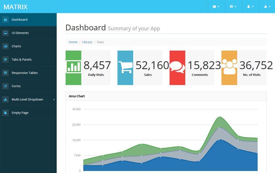 Bootstrap Matrix Admin Template