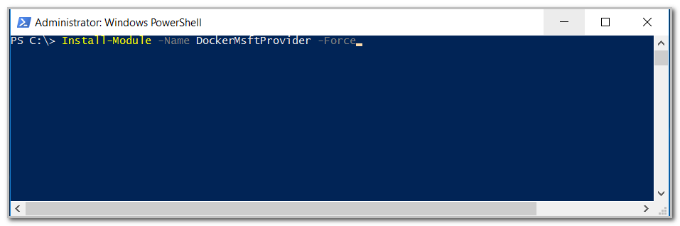 Install docker microsoft provider