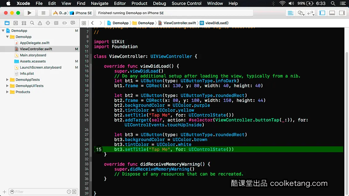 互动教程 for Xcode9 & Swift4-酷课堂