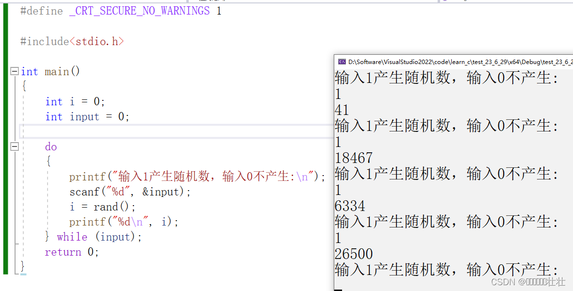 c语言生成随机数(rand、srand、time)_srand time-CSDN博客