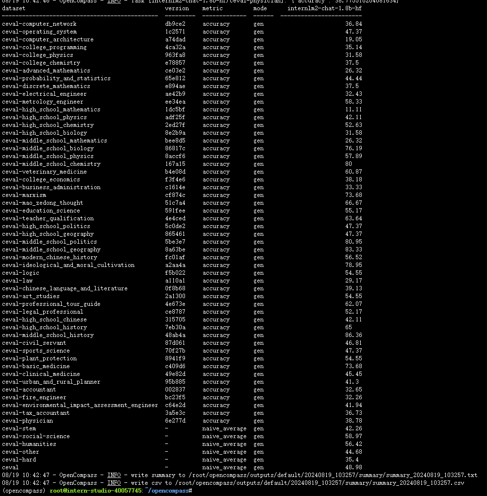 OpenCompass 评测 InternLM-1.8B 实践_屏幕截图