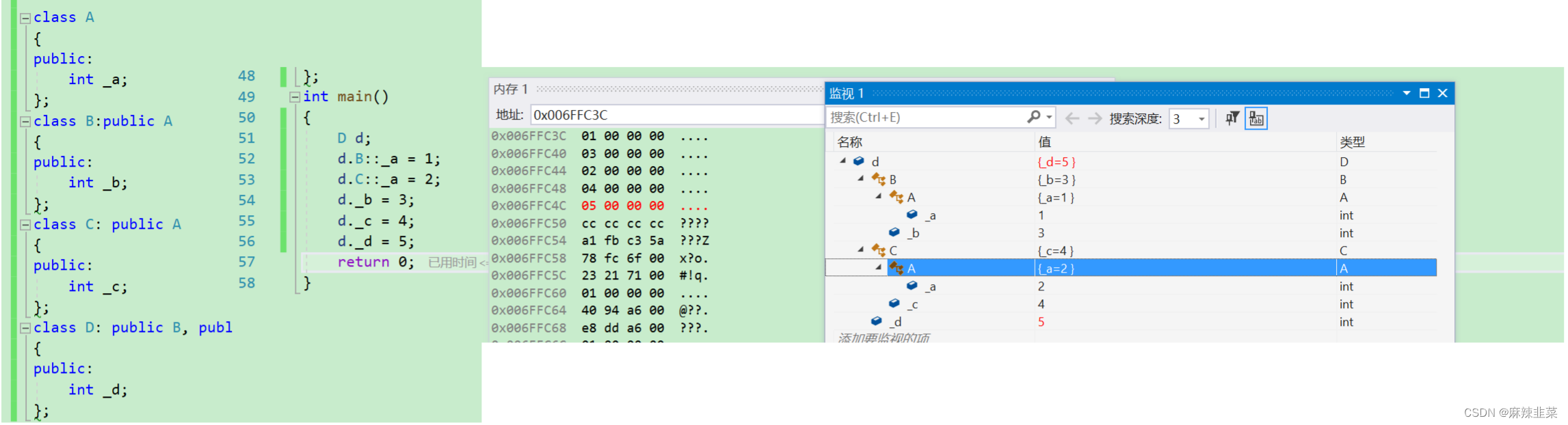 C++菱形继承_多态插图3 C++菱形继承_多态