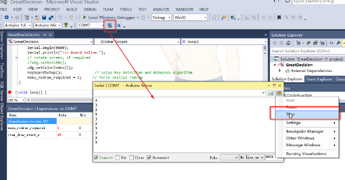 在VisualStudio中编译上传并调试Arduino程序