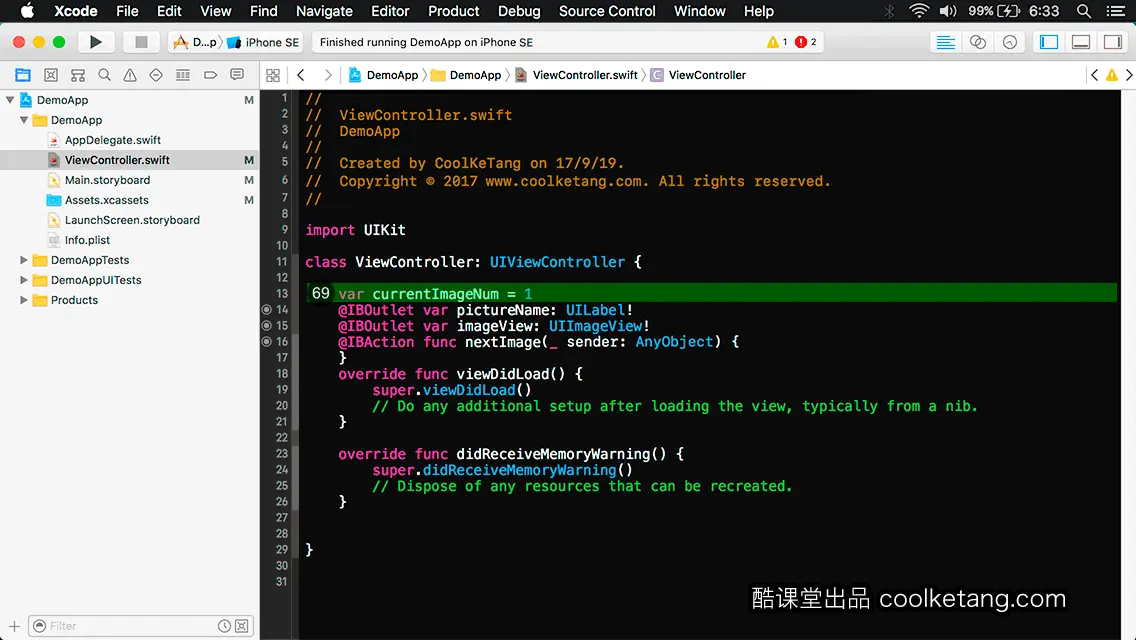 互动教程 for Xcode9 & Swift4-酷课堂