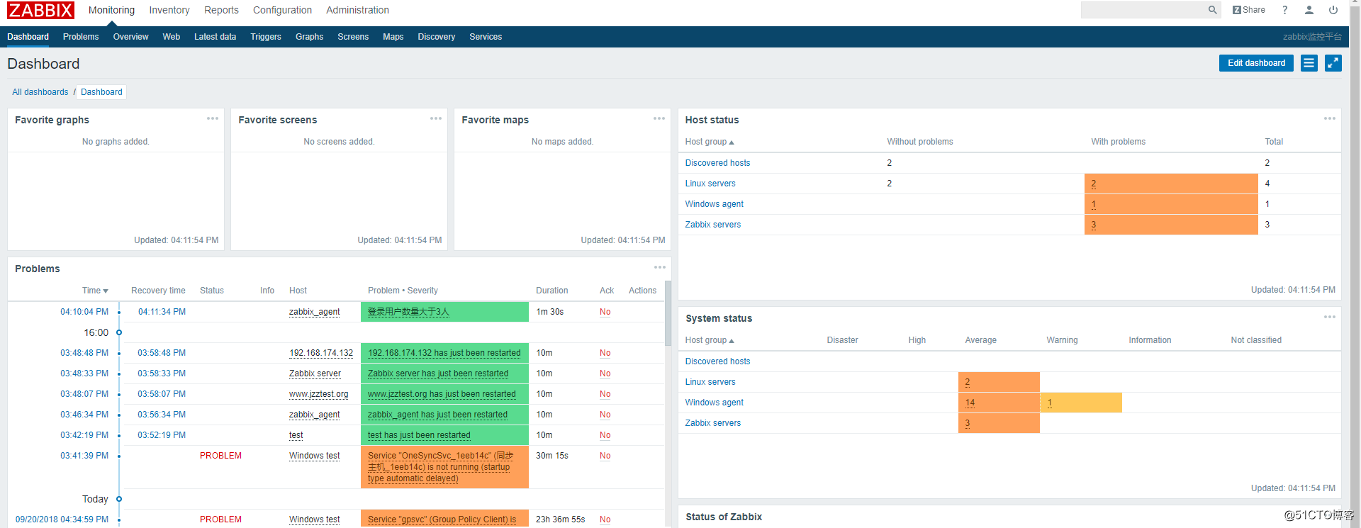 linux下zabbix3.4安装及简单配置和部分出错解决方案