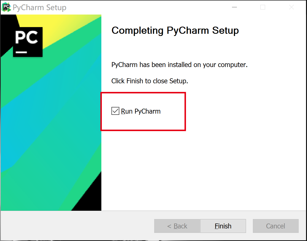 完成安装并启动Pycharm