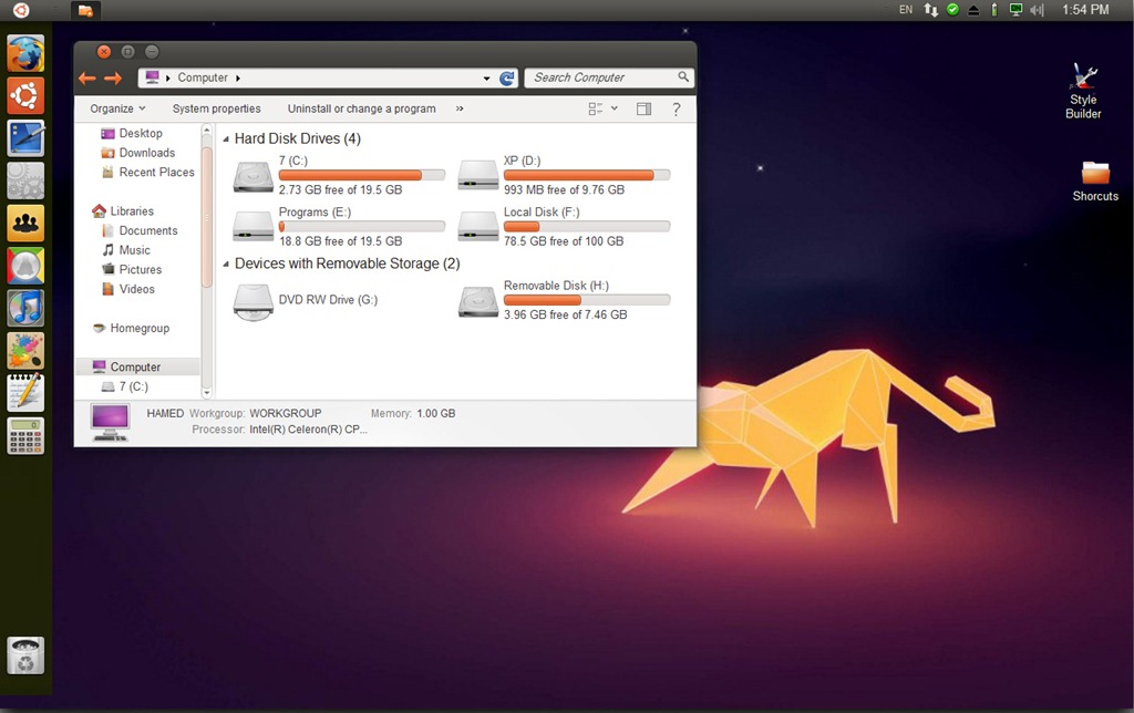 linux美化windows,Ubuntu Skin Pack：把Windows 7美化成Ubuntu界面-CSDN博客