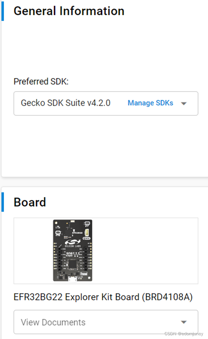 EFR32BG22 radio board