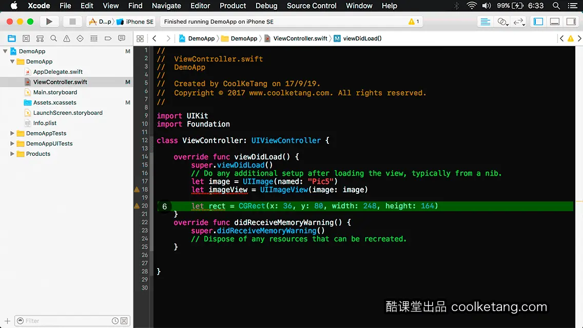 互动教程 for Xcode9 & Swift4-酷课堂