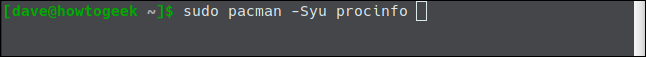 sudo pacman -Syu lsscsi in a terminal window