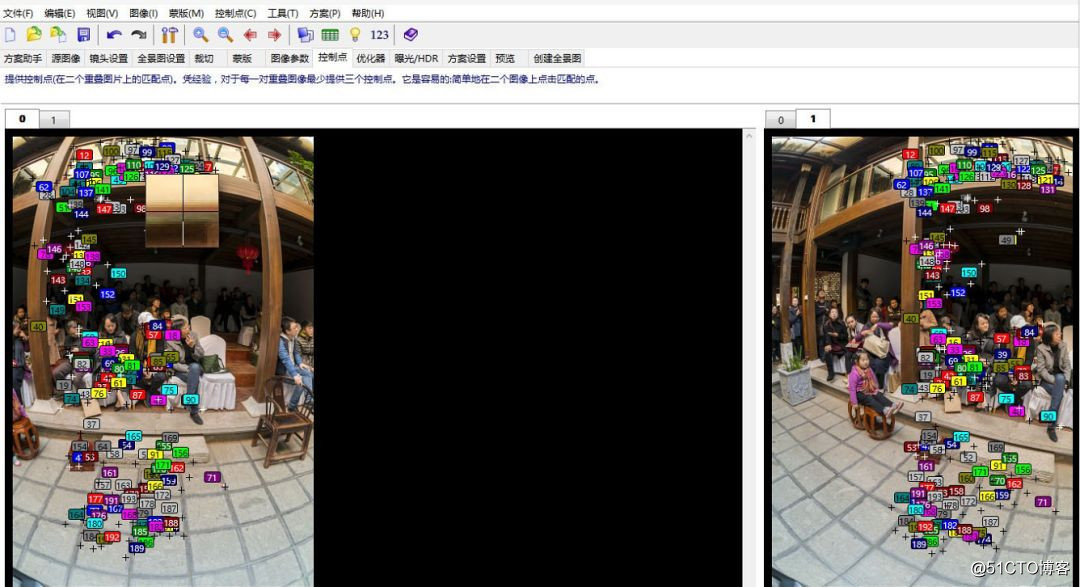 PTGUI全景合成软件使用教程之控制点设置