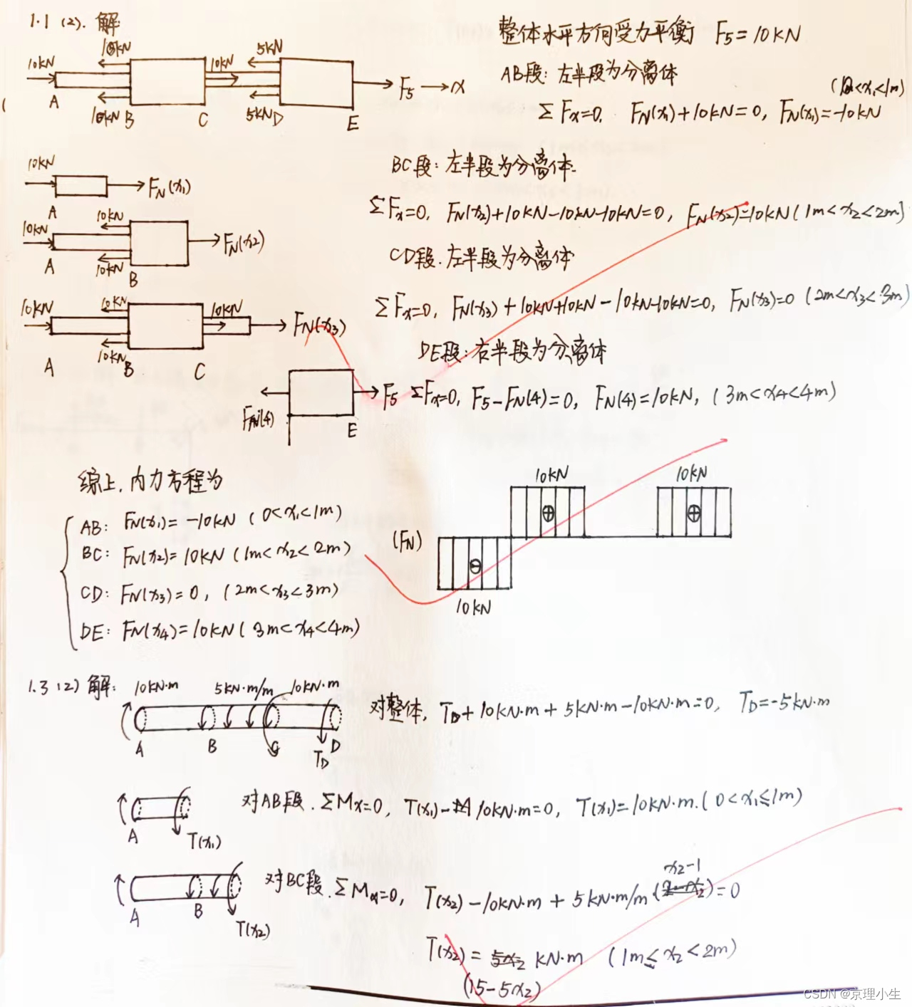 BIT材料力学——第一章 学习笔记与习题参考-CSDN博客