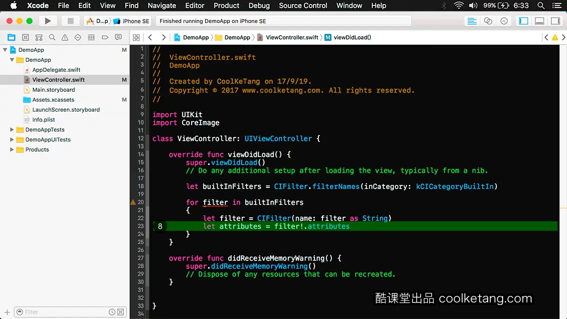 互动教程 for Xcode9 & Swift4-酷课堂