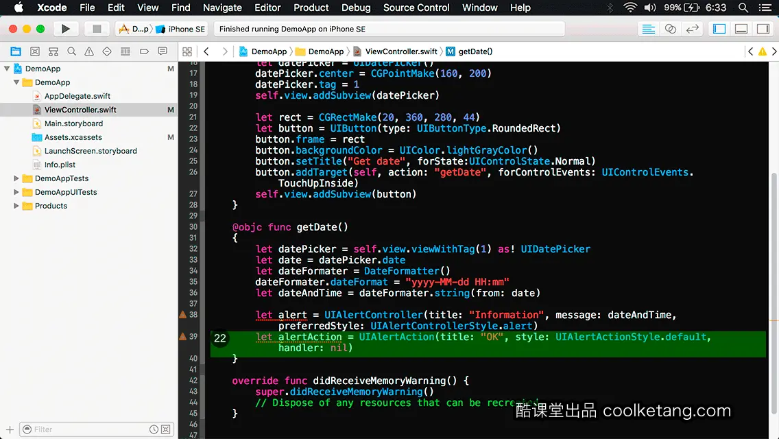 互动教程 for Xcode9 & Swift4-酷课堂