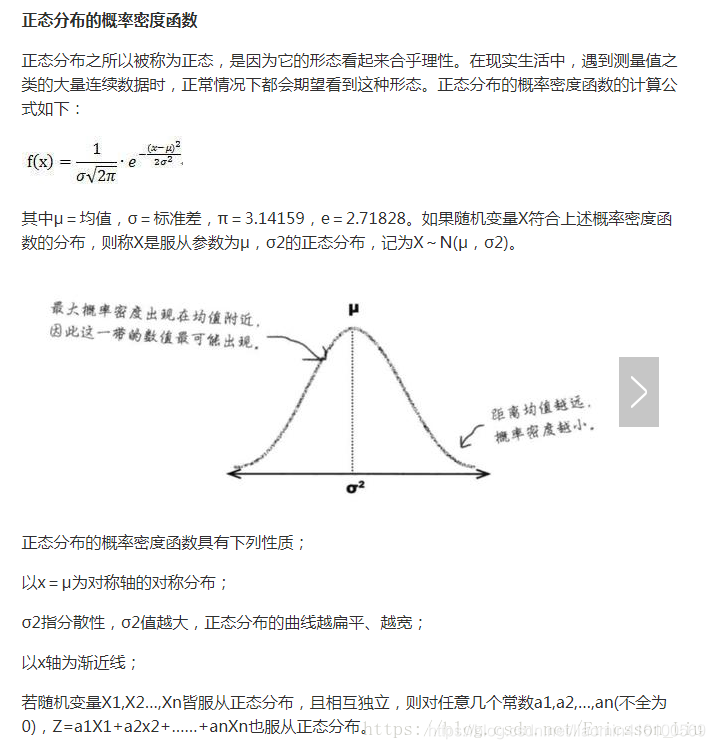 正态分布密度函数