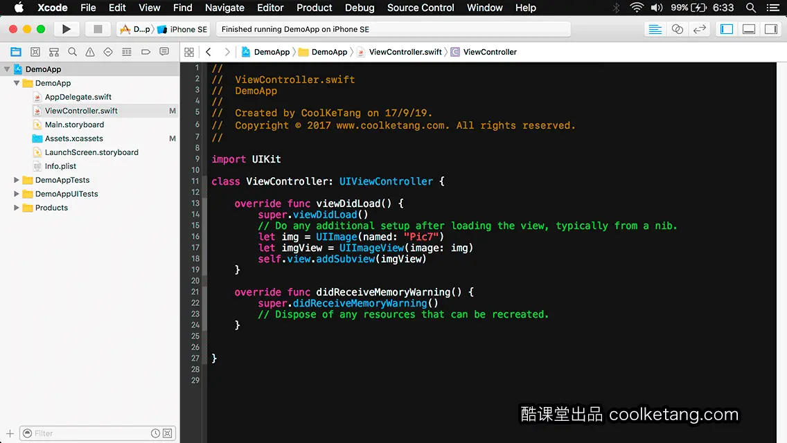 互动教程 for Xcode9 & Swift4-酷课堂
