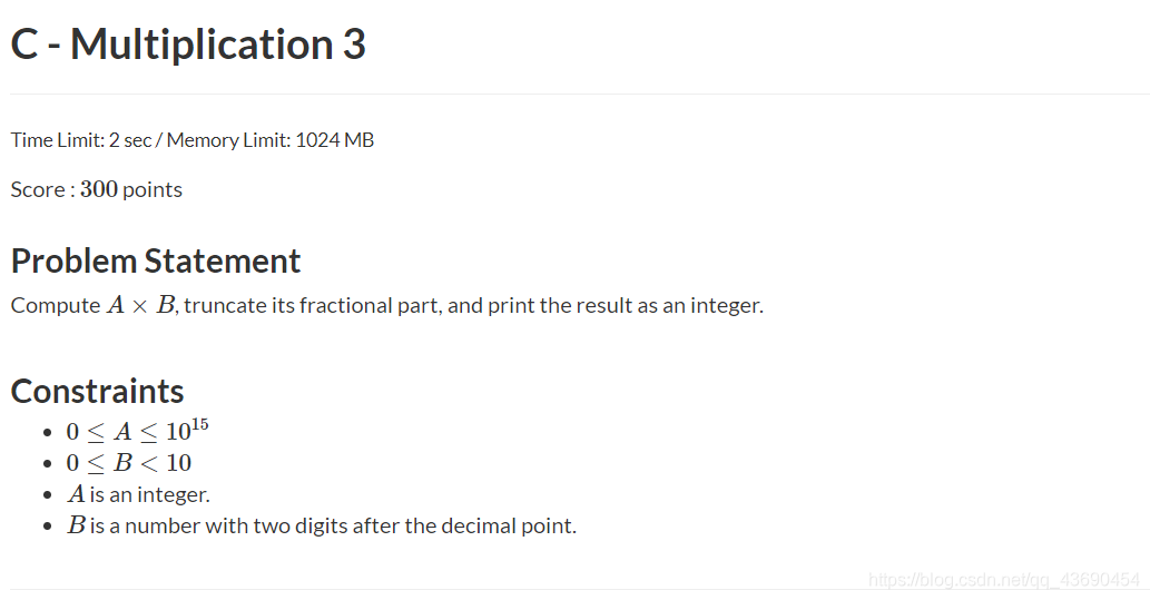 C - Multiplication 3-----------------------思维(精度问题)_#k. multiplication ...